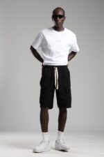 KARGO CEP SIYAH ŞORT