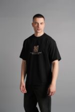 RECYCLED MOTTO SIYAH TSHIRT