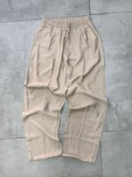 BAGGY FIT TENSEL KUMAŞ ONU DIKIŞLI KAHVE PANTOLON - Görsel 2