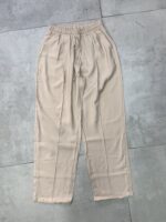 BAGGY FIT TENSEL KUMAŞ ONU DIKIŞLI KAHVE PANTOLON