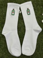 JAGER NAKIŞLI BEYAZ SOKET ÇORAP - Görsel 3