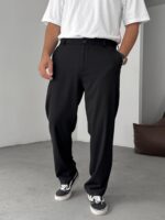 STRAIGHT FIT BELI LASTIKLI ŞIK BEJ PANTOLON
