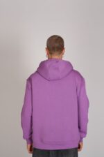 BASIC MOR IÇI POLAR HOODIE - Görsel 2