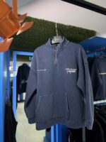 YARIM FERMUAR YIKAMALI BASKILI LACIVERT SWEATSHIRT - Görsel 2