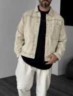 TEK CEP BEJ KOT CEKET - Görsel 2