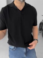 POLO YAKA SİYAH TRIKO
