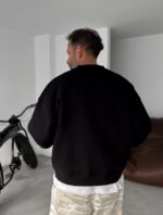 BASIC SIYAH IÇI POLAR SWEATSHIRT - Görsel 2