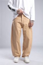 X2 BAGGY FIT HARDAL RENK KOT PANTOLON