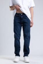 REGULAR FIT LACIVERT KOT PANTOLON