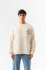 NAKIŞ & TÜY BASKI BEJ SWEATSHIRT