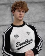 ÖRGÜLÜ BROOKLYN JERSEY SWEATSHIRT - Görsel 3