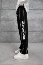 GC STUDIO BASKILI SIYAH EŞOFMAN ALTI - Görsel 3