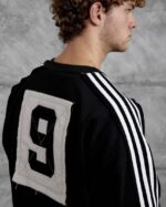 TEAM RESPECT KABARTMA & PATCH BASKI SIYAH SWEATSHIRT - Görsel 2