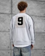 TEAM RESPECT KABARTMA & PATCH BASKI GRIMELANJ SWEATSHIRT - Görsel 2