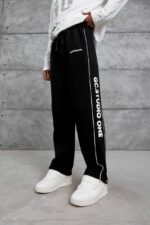 GC STUDIO BASKILI SIYAH EŞOFMAN ALTI - Görsel 2