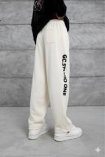 GC STUDIO BASKILI KREM EŞOFMAN ALTI - Görsel 2