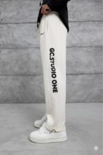 GC STUDIO BASKILI KREM EŞOFMAN ALTI - Görsel 3