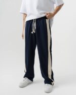 BAGGY FIT PARÇALI LACIVERT EŞOFMAN ALTI