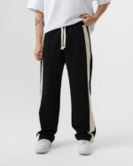 BAGGY FIT PARÇALI SIYAH EŞOFMAN ALTI