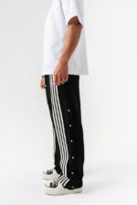 BAGGY FIT ŞERITLI SIYAH EŞOFMAN ALTI - Görsel 4