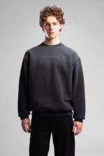FADE YIKAMALI SIYAH SWEATSHIRT - Görsel 2