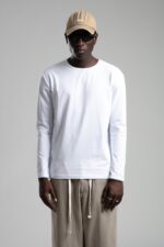 BASIC BEYAZ UZUN KOLLU TIŞÖRT - Görsel 3