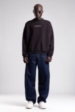 MINIMAL YAZI SIYAH/BORDO SWEATSHIRT