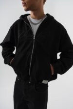 NAKIŞLI SIYAH KOT CEKET