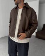 BASIC KAHVERENGI DERI CEKET - Görsel 2