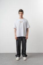 TEARDROP NAKIŞLI BEYAZ TIŞÖRT - Görsel 4