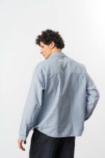 ÇIZGILI & NAKIŞLI MAVI GÖMLEK - Görsel 2