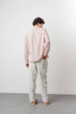 ÇIZGILI & NAKIŞLI PEMBE GÖMLEK - Görsel 4