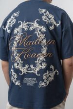 J NAKIŞ & KABARTMALI LACIVERT TIŞÖRT - Görsel 3