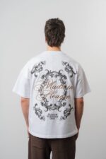 J NAKIŞ & KABARTMALI BEYAZ TIŞÖRT