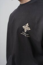 ELEGANCE NAKIŞLI SIYAH TIŞÖRT - Görsel 5