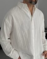 NAKIŞLI BEYAZ GÖMLEK - Görsel 3