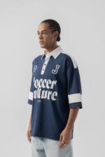 JERSEY SOCCER POLO YAKA LACIVERT TIŞÖRT