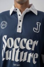 JERSEY SOCCER POLO YAKA LACIVERT TIŞÖRT - Görsel 2