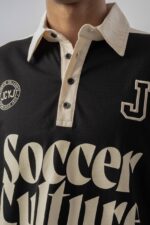 JERSEY SOCCER POLO YAKA SIYAH TIŞÖRT - Görsel 2