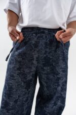 BAGGY FIT KIRÇILLI LACIVERT PANTOLON - Görsel 2
