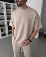 MODAL KUMAŞ J ENJEKSIYONLU BEJ TIŞÖRT - Görsel 2