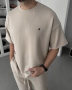 MODAL KUMAŞ J ENJEKSIYONLU BEJ TIŞÖRT - Görsel 3