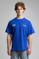 EXTRA CHANCE BASKILI MAVI TSHIRT - Görsel 3