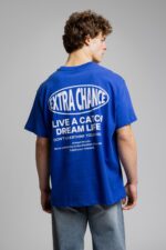 EXTRA CHANCE BASKILI MAVI TSHIRT