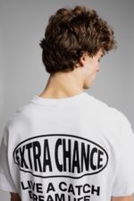 EXTRA CHANCE BASKILI BEYAZ TSHIRT - Görsel 3