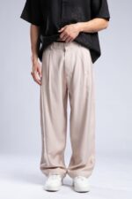 BAGGY FIT %100 KETEN BEJ PANTOLON