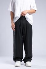 BAGGY FIT %100 KETEN SIYAH PANTOLON