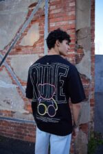 RULE AYICIK BASKILI SIYAH TIŞÖRT