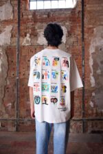 HUMAN BASKILI BEYAZ TIŞÖRT