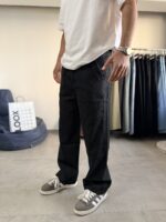 BAGGY FIT KIRÇILLI SIYAH PANTOLON - Görsel 3